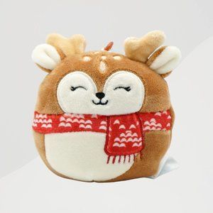 NWT Dawn the Reindeer Fawn Squishmallow Christmas 4" Red Scarf KellyToyโ
